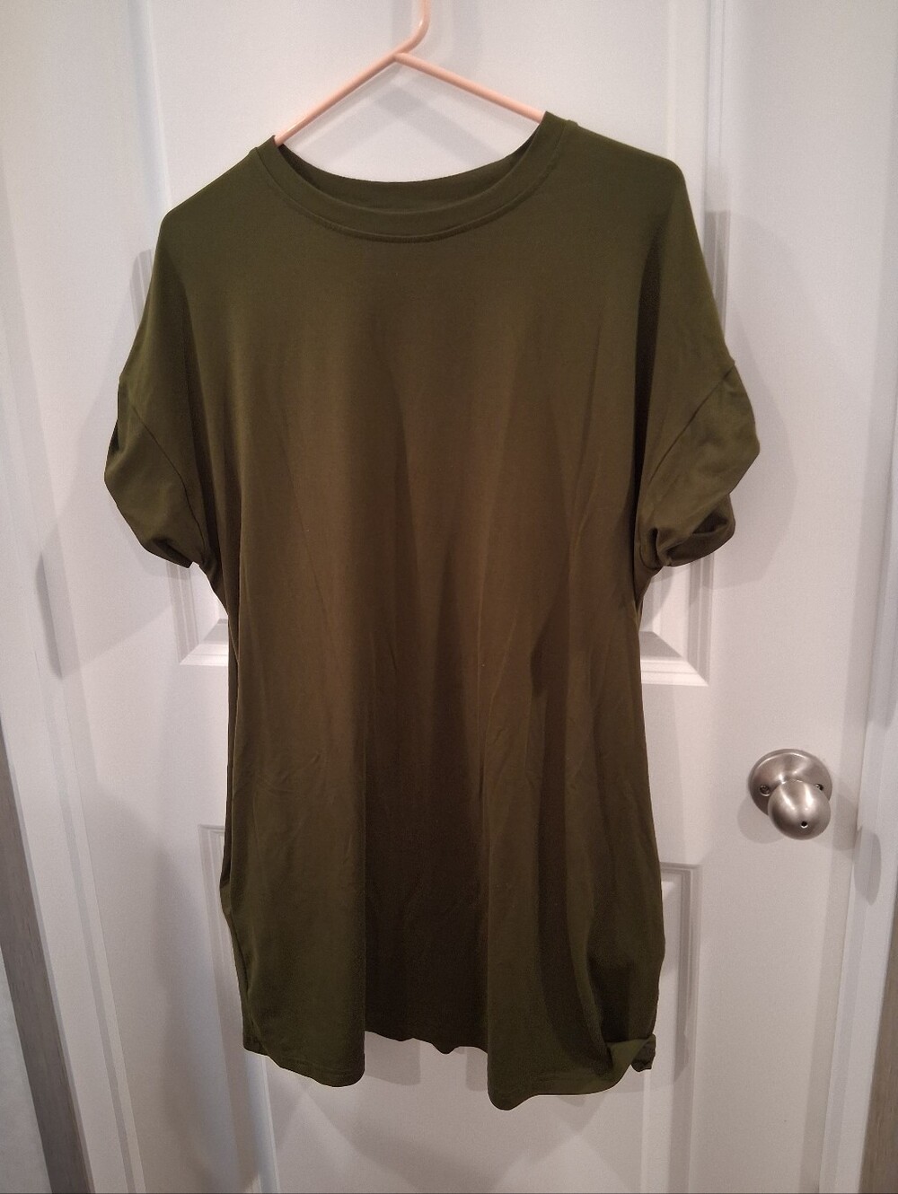 SHEIN Olive Green Short Sleeve Tee Dress Size Medium